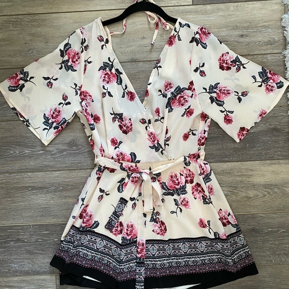 Three Hearts Pants - Ivory Rose Romper